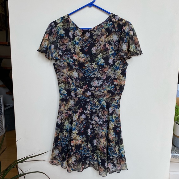 Floral Wrap Skater Dress - Picture 4 of 6